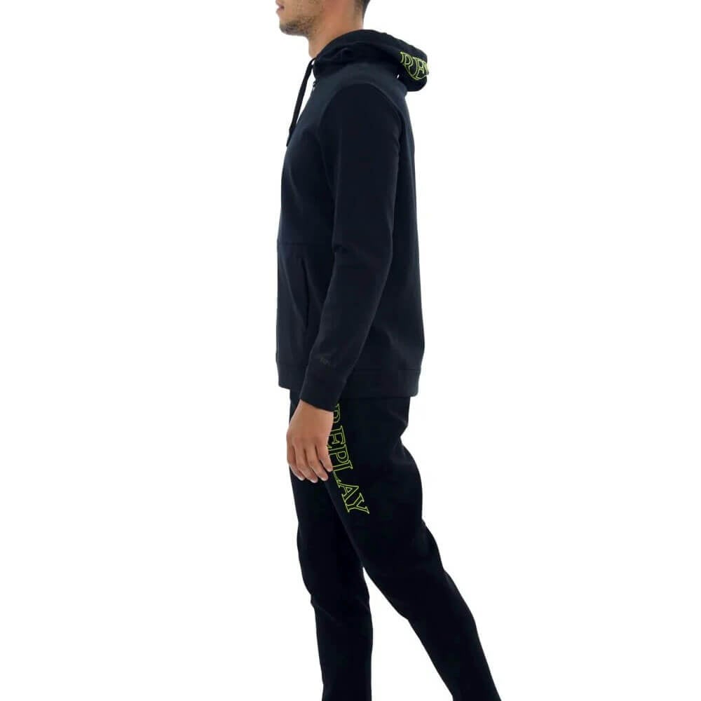 ג'קט קפוצ'ון ריפליי עם לוגו ניאון גברים