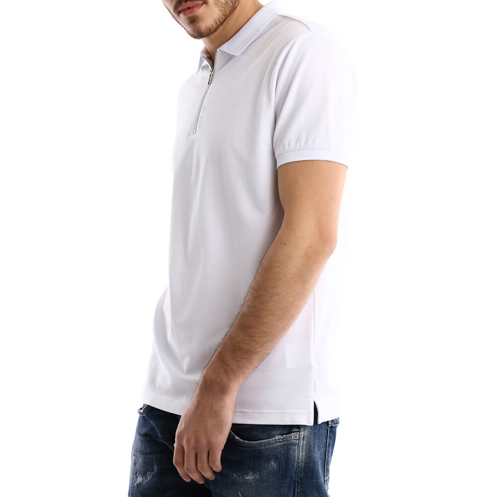 חולצת פולו ריפליי קצרה לוגו לאורך עם רוכסן גברים