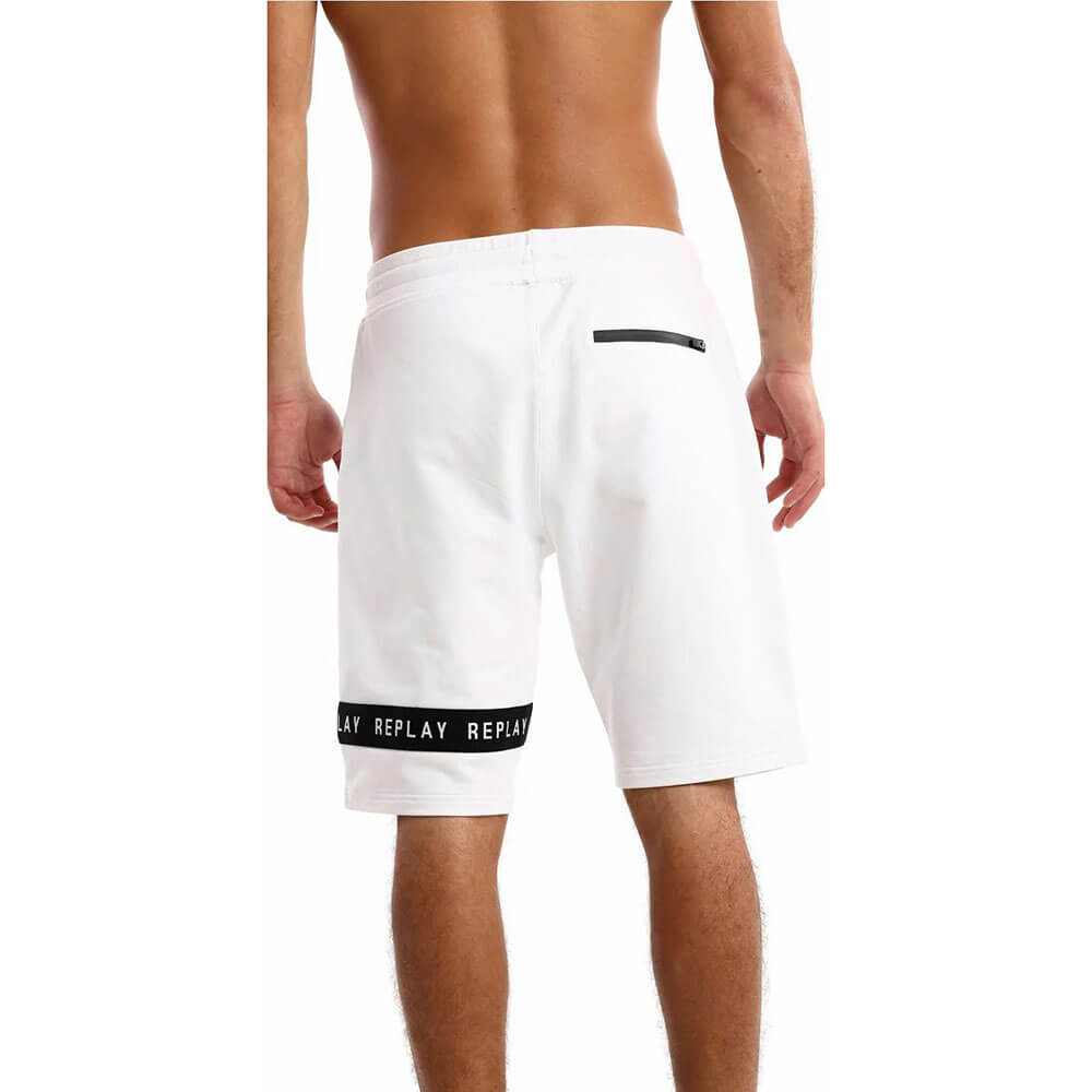 מכנס פוטר ריפליי קצר רצועת סרט לוגו גברים