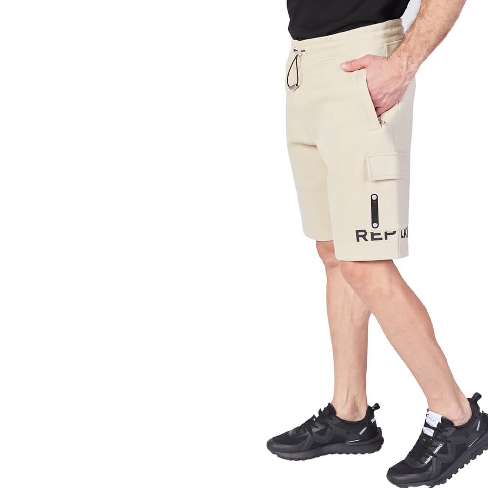 מכנס ריפליי קצר לוגו חצוי גברים