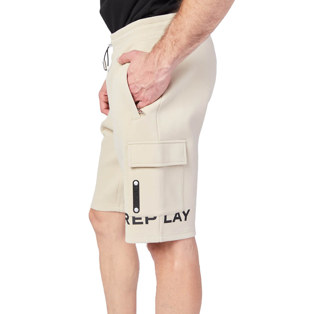 מכנס ריפליי קצר לוגו חצוי גברים