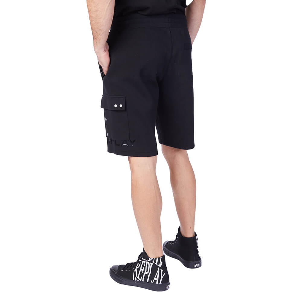 מכנס ריפליי קצר לוגו חצוי גברים