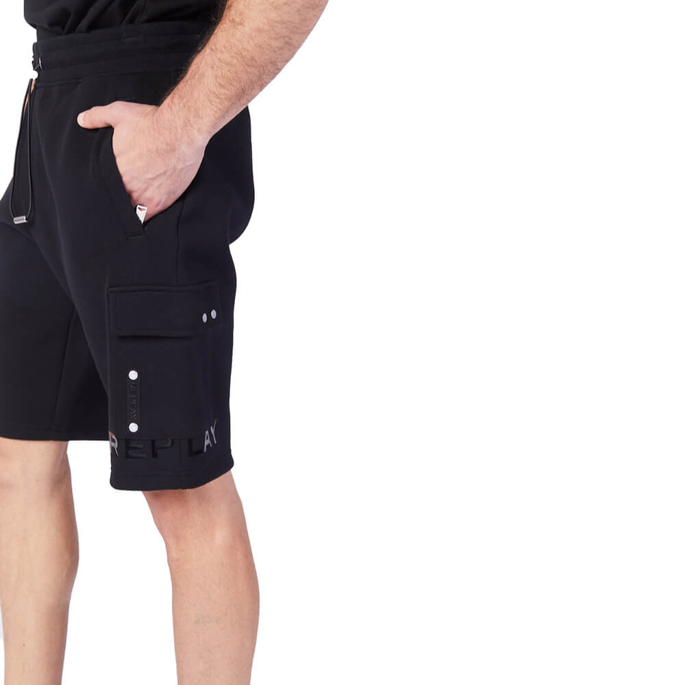 מכנס ריפליי קצר לוגו חצוי גברים
