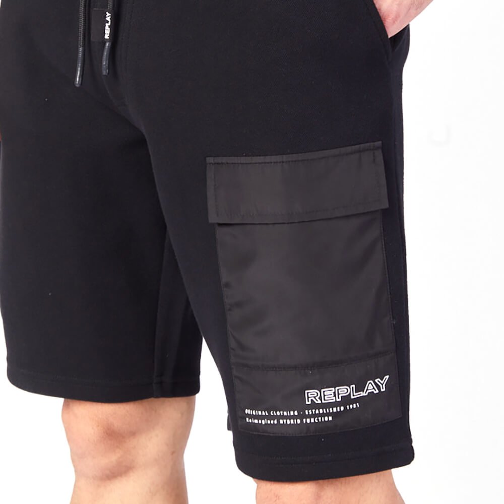 מכנס ריפליי קצר כיס לוגו גברים