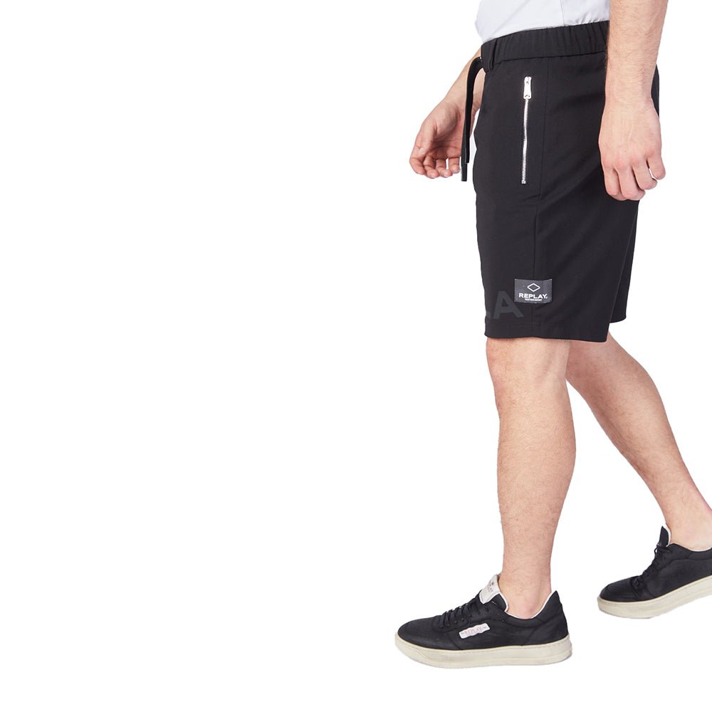 מכנס ריפליי קצר לוגו גדול גברים
