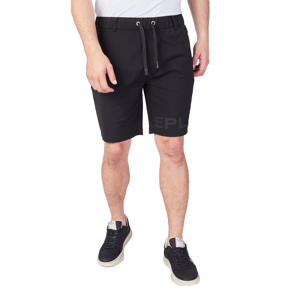 מכנס ריפליי קצר לוגו גדול גברים