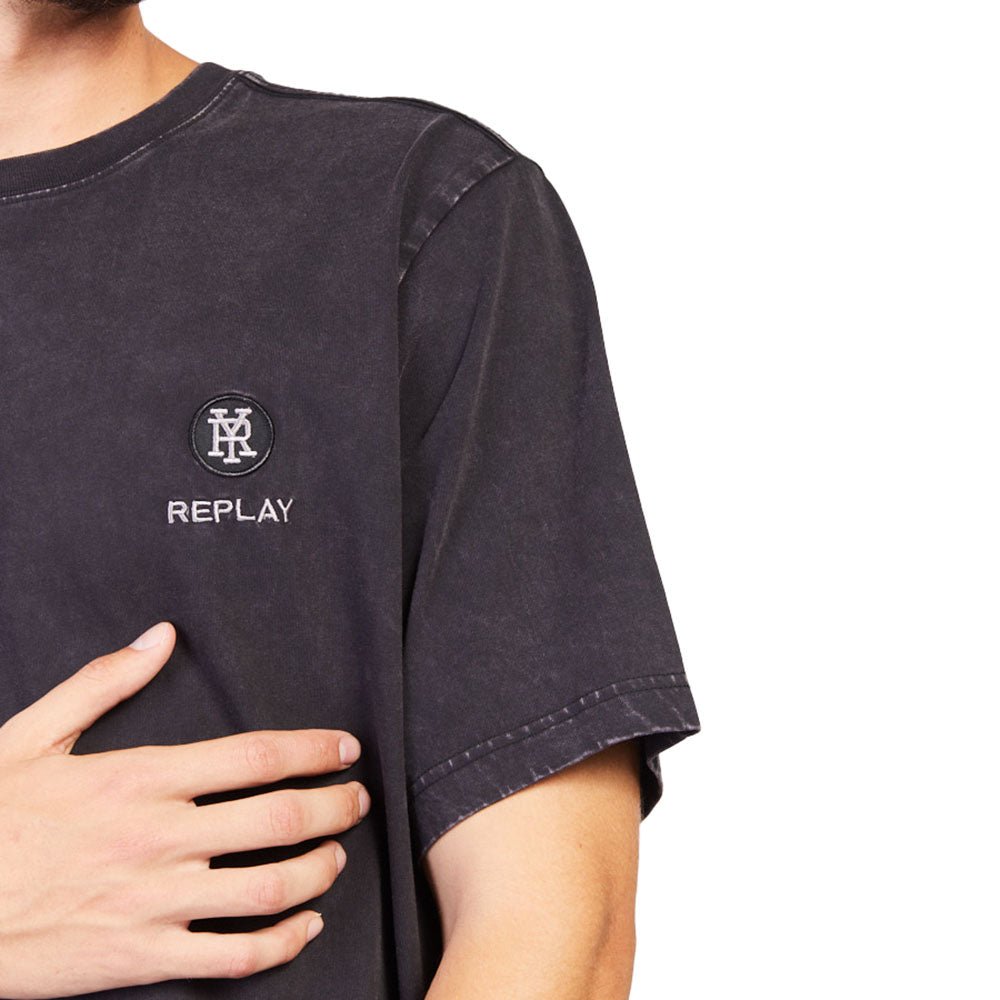 חולצת טישרט ריפליי קצרה Oversized R Logo גברים