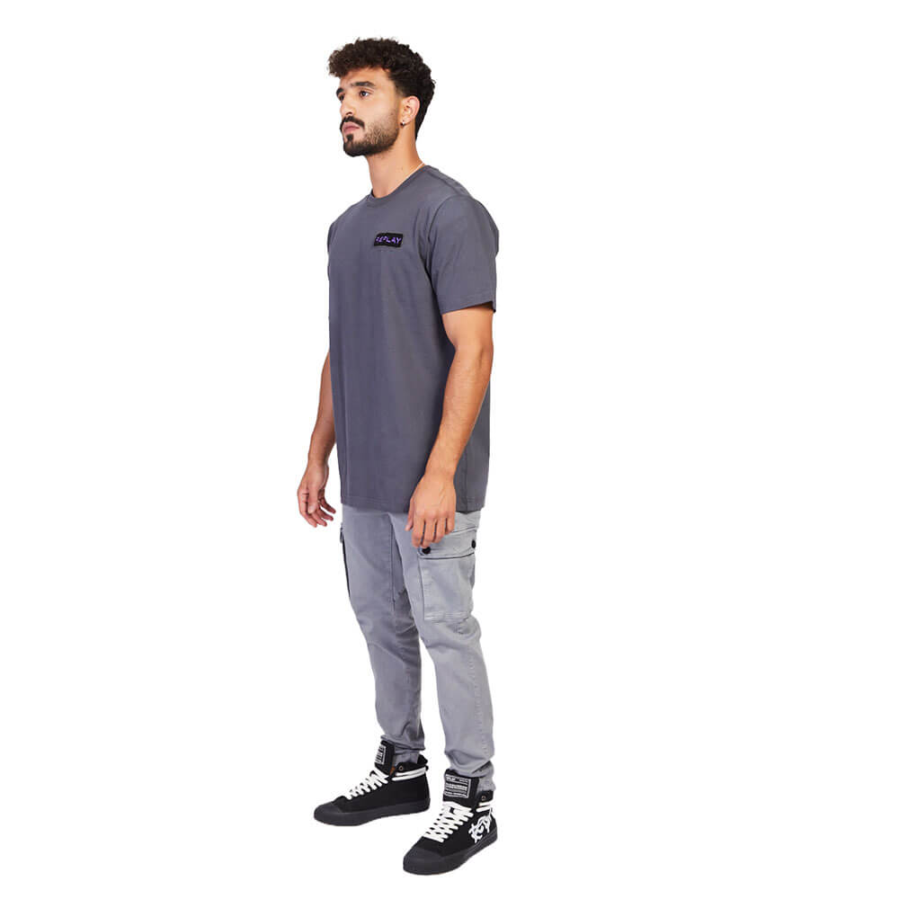 חולצת טי שירט קצרה עם לוגו ריפליי גברים