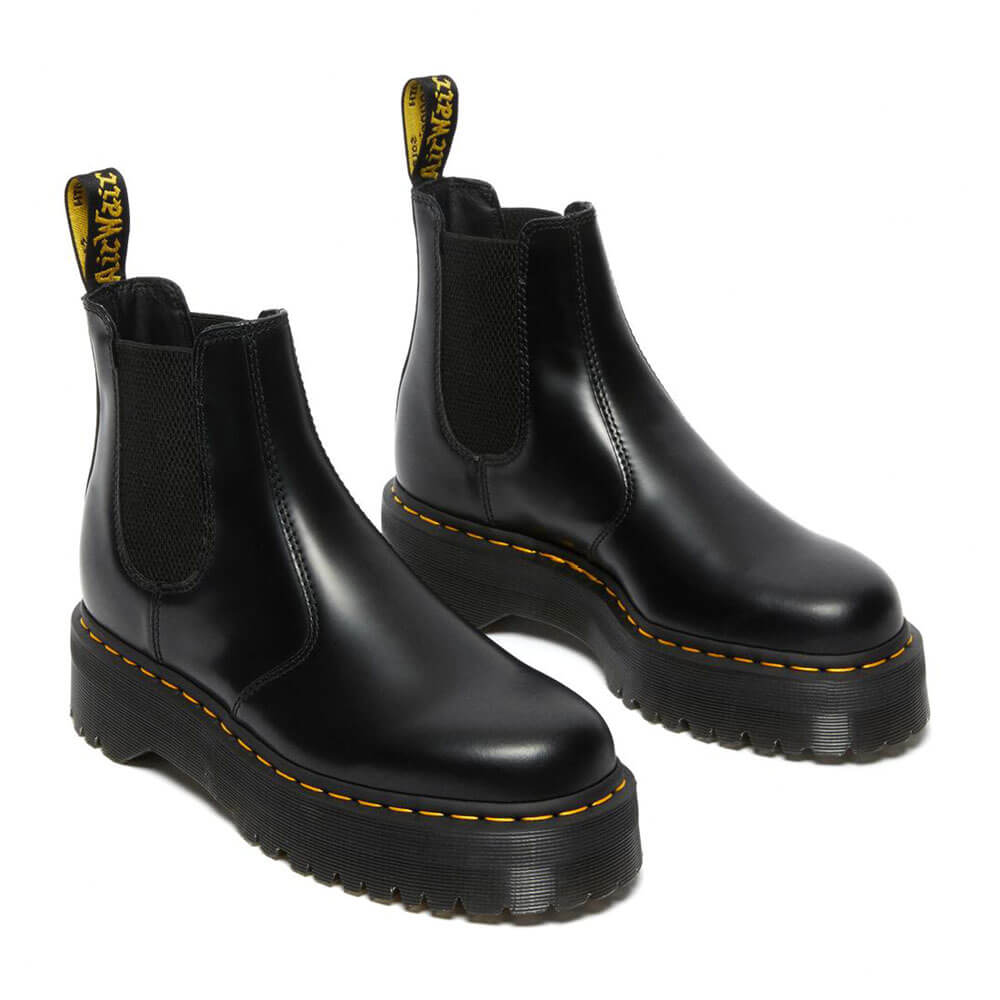 נעלי ד"ר מרטינס פלטפורמה 2976 Quad Leather Platform Chelsea Boots נשים