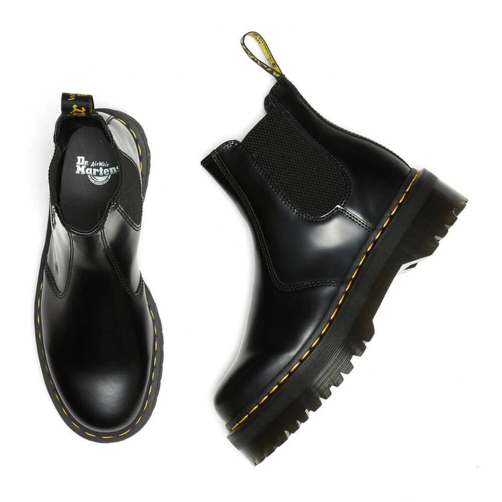 נעלי ד"ר מרטינס פלטפורמה 2976 Quad Leather Platform Chelsea Boots נשים