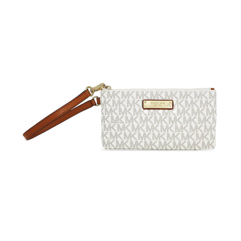 תיק צד מייקל קורס נשים Jet Set Signature Medium Wristlet