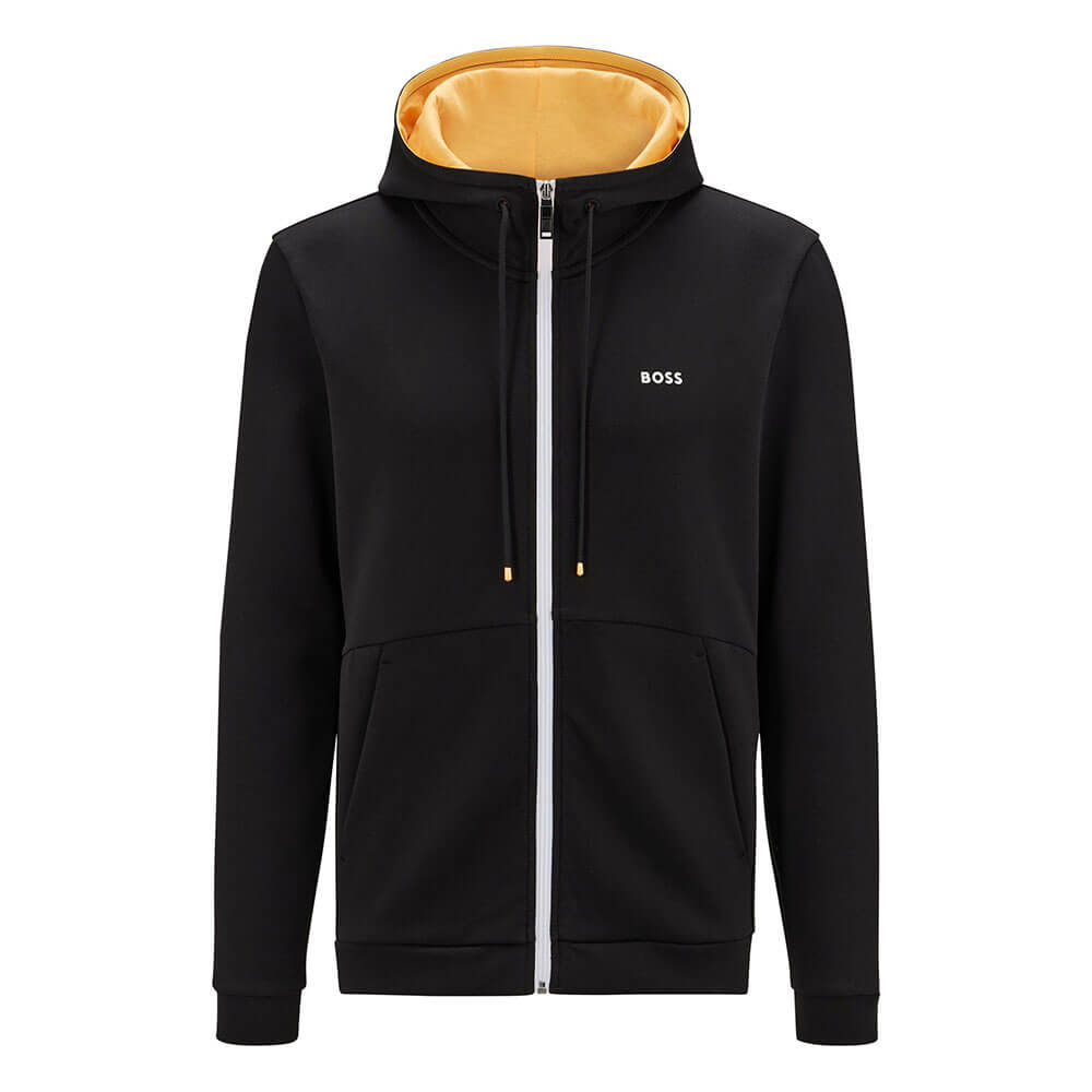 ג'קט קפוצ'ון הוגו בוס עם רצועות לוגו בשרוול גברים