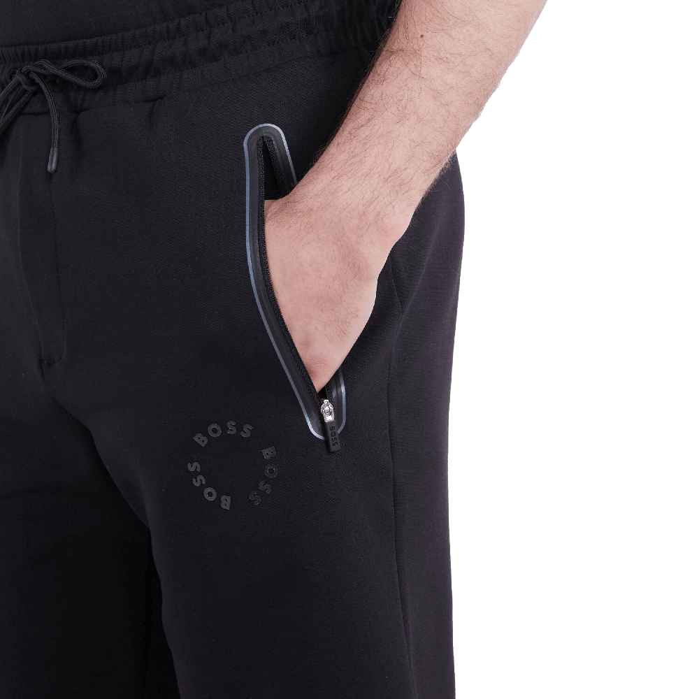 מכנסי הוגו בוס קצרים Circular Branding And Zipped Pockets גברים