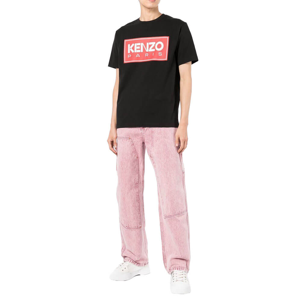 חולצת טישירט קנזו קצרה Brand Logo Print גברים