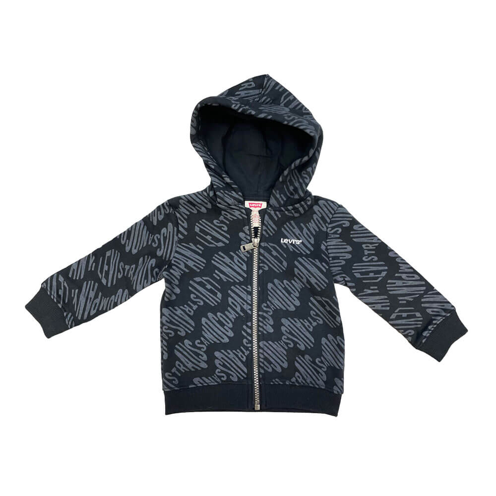 סט חולצה ג'ינס וג'קט קפוצ'ון ליוויס Zip Up Hoodie Tee Denim Jeans Set לתינוקות