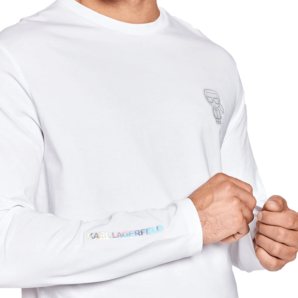 חולצת טישירט קרל לגרפלד ארוכה כיתוב בשרוול