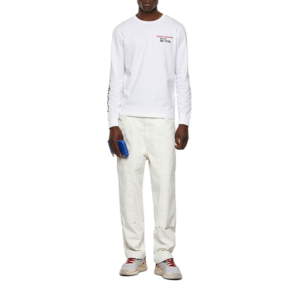 חולצת טישרט דיזל ארוכה Logo Print K25 גברים