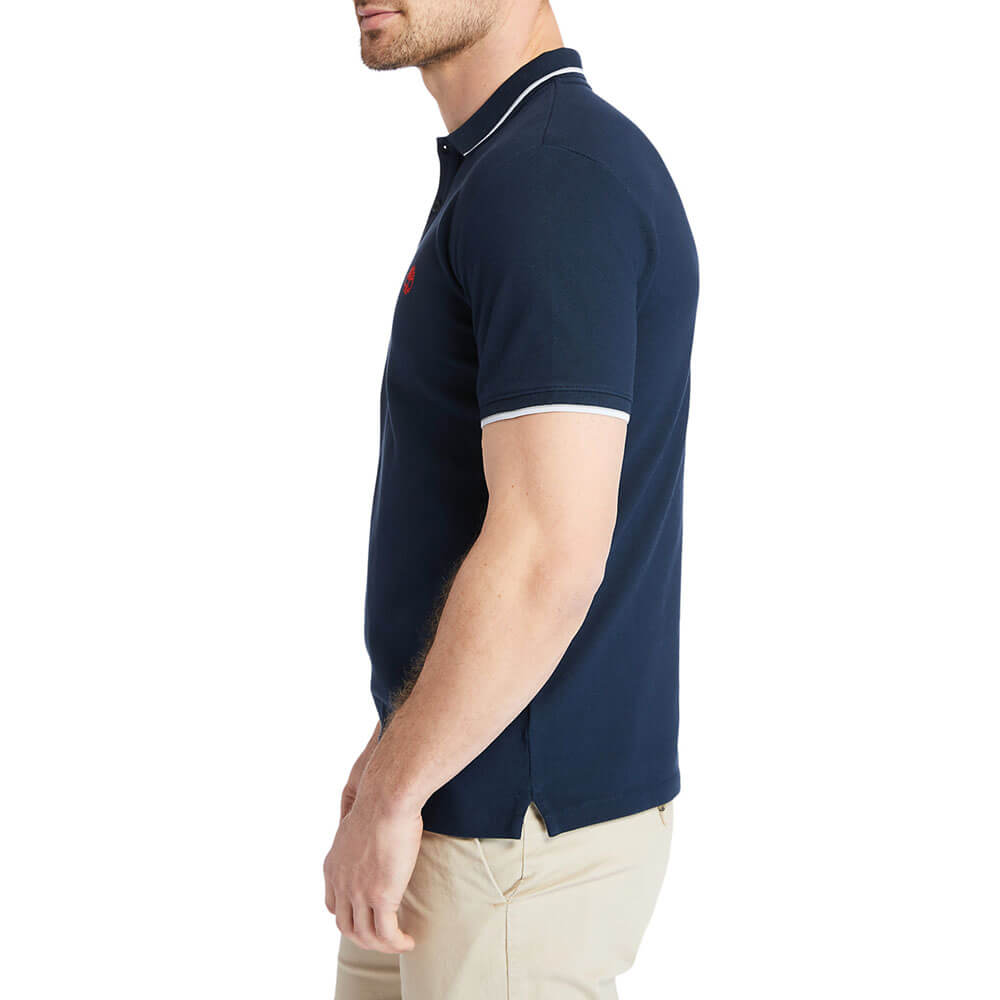 חולצת פולו טימברלנד קצרה Millers River Tipped-Collar Polo Shirt גברים