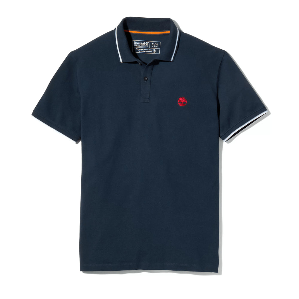 חולצת פולו טימברלנד קצרה Millers River Tipped-Collar Polo Shirt גברים