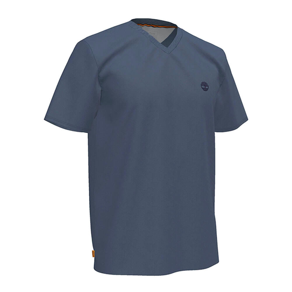 חולצת טישרט טימברלנד קצרה Dunstan River V-Neck Tee גברים