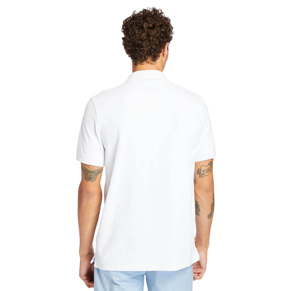 חולצת פולו טימברלנד קצרה Mink Brook Linear-Logo Polo גברים