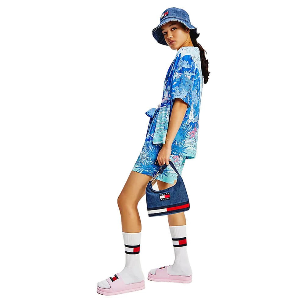 תיק צד טומי הילפיגר Tommy Badge Denim Shoulder Bag נשים