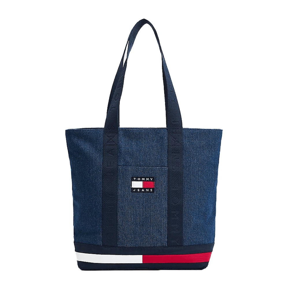תיק נשיאה טומי הילפיגר Tommy Badge Denim Tote Bag נשים