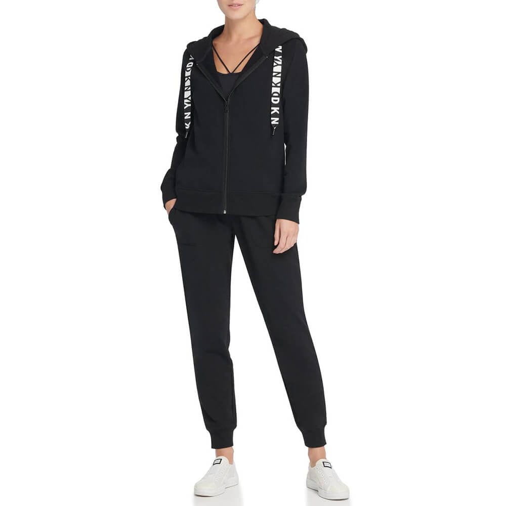 ג'קט קפוצ'ון דונה קארן Zip Front Hoodie נשים