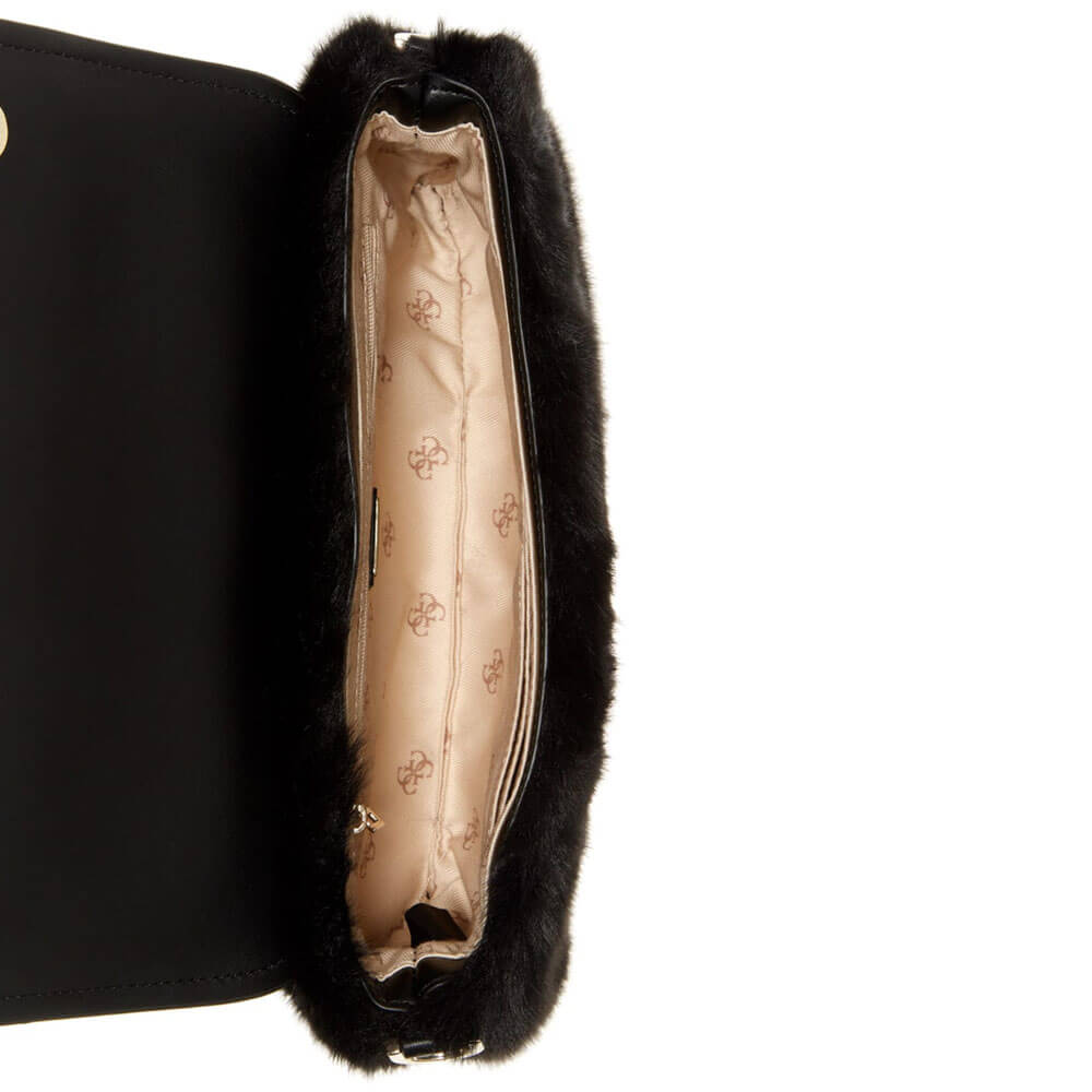 תיק צד Guess נשים Brightside Faux-Fur Shoulder Bag