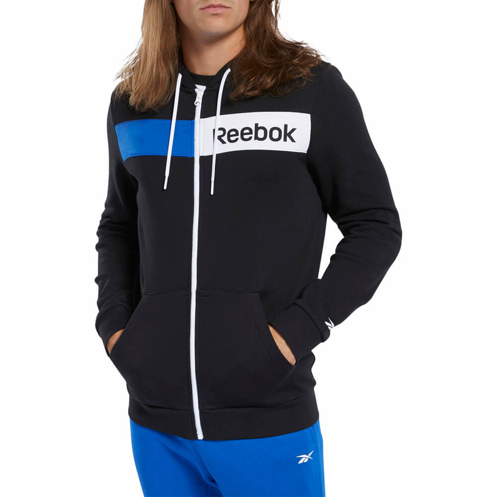 ג'קט קפוצ'ון ריבוק Essentials Linear Logo Hoodie גברים