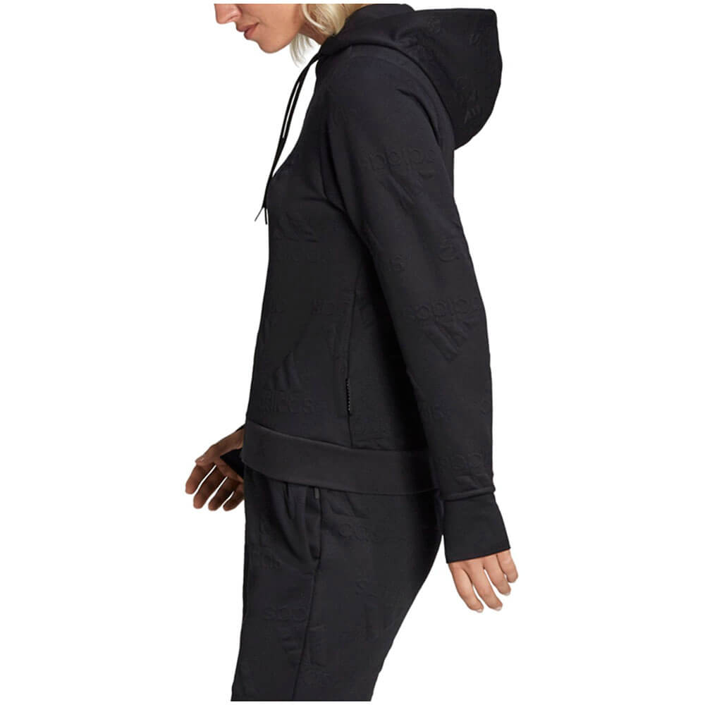 ג'קט קפוצ'ון אדידס Aeroready Jacquard Full-Zip Logo נשים