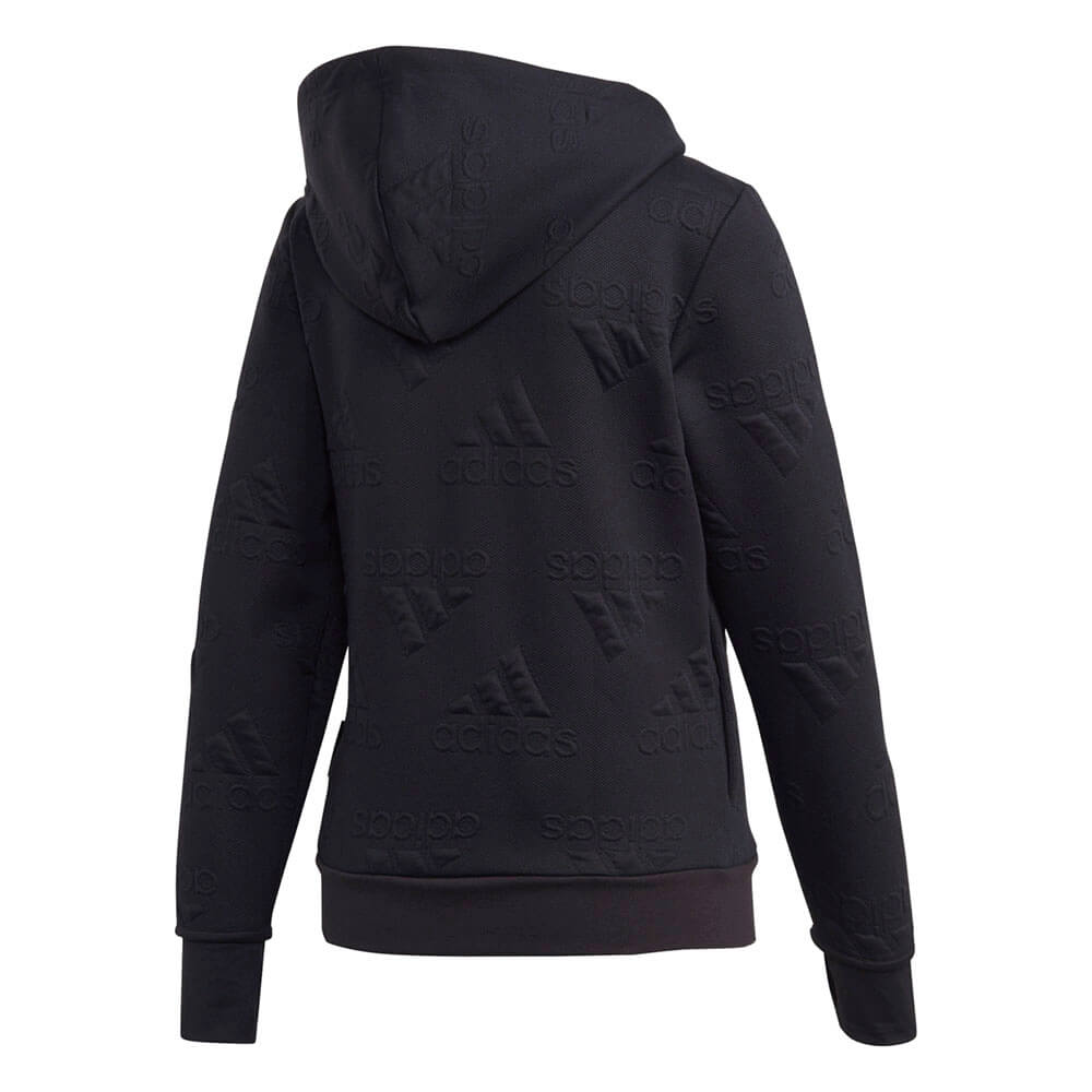 ג'קט קפוצ'ון אדידס Aeroready Jacquard Full-Zip Logo נשים