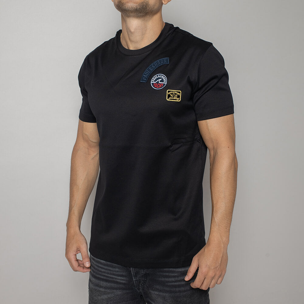 חולצת טישרט פול שארק קצרה Logo Badge גברים