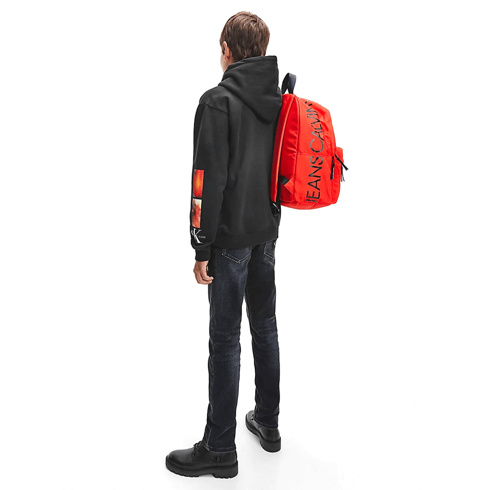סווטשירט קפוצ'ון קלווין קליין Relaxed Organic Cotton Photo Print Hoodie ילדים ונוער