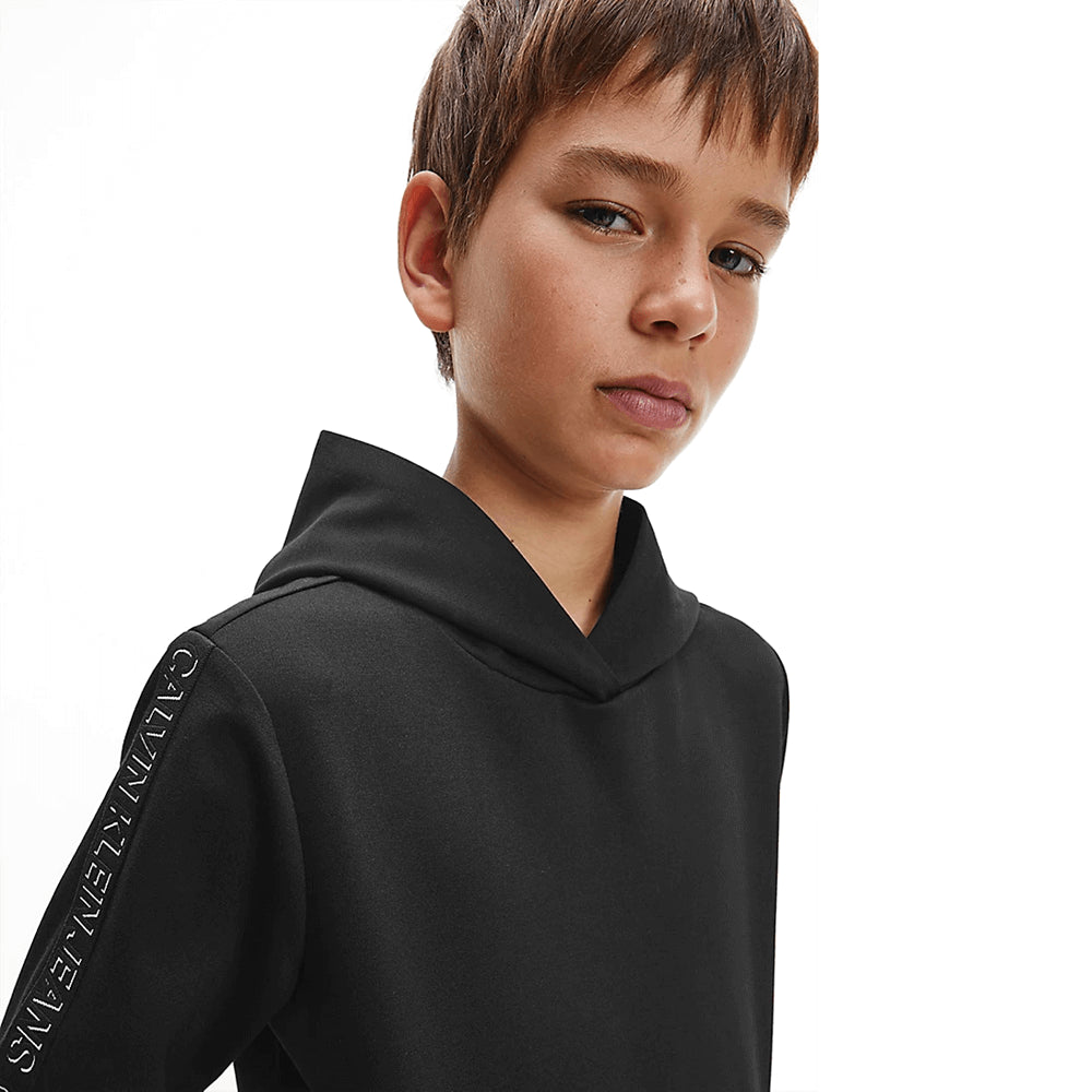 סווטשירט קפוצ'ון קלווין קליין Shadow Logo Tape Hoodie ילדים ונוער