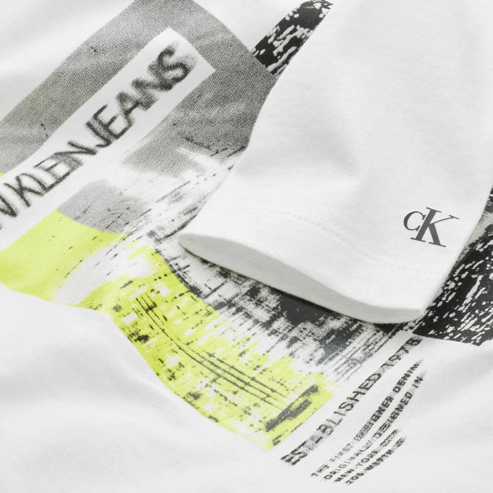חולצת טישרט קלווין קליין ארוכה Kids City Photo Print Tee בנים