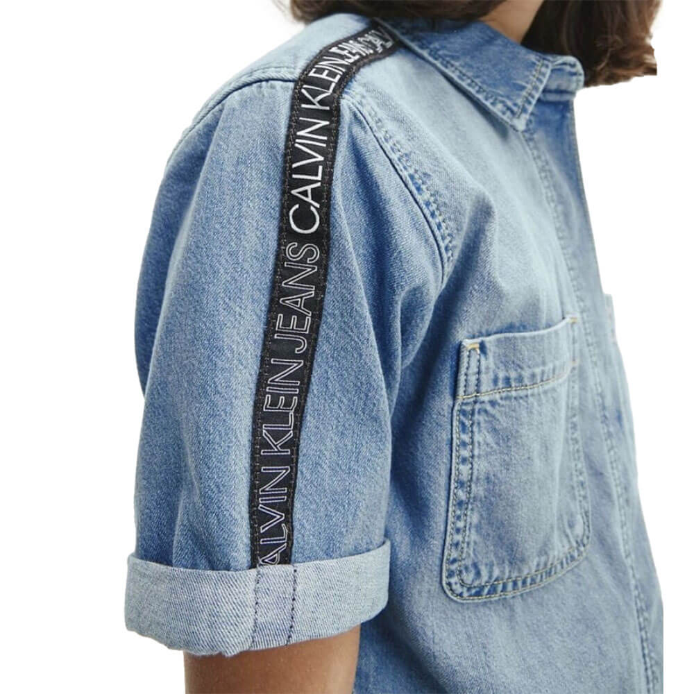 אוברול ג'ינס קלווין קליין Playsuit Lw Rigid לילדים ונוער