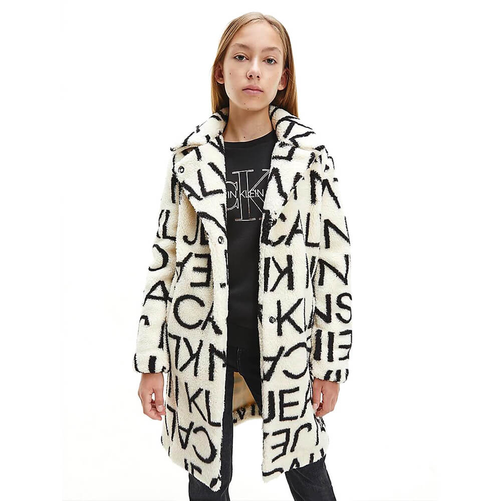 מעיל קלווין קליין Logo Aop ילדות ונערות