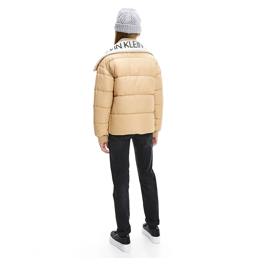 מעיל קלווין קליין Logo Collar Puffer J ילדות ונערות