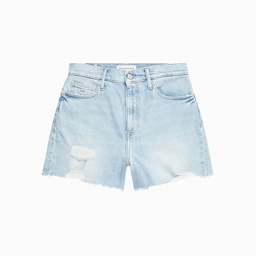 מכנסי ג'ינס קצרים קלווין קליין Mom Short נשים