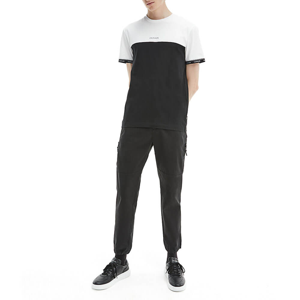 חולצת טישרט קלווין קליין קצרה Organic Cotton Logo Tape T-Shirt גברים
