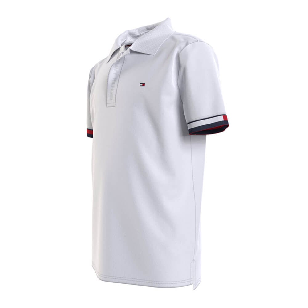 חולצת פולו קצרה טומי הילפיגר Global Rib Cuff Polo ילדים