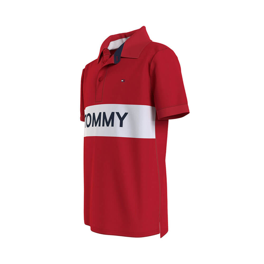 חולצת פולו קצרה טומי הילפיגר Tommy Blocking Polo ילדים