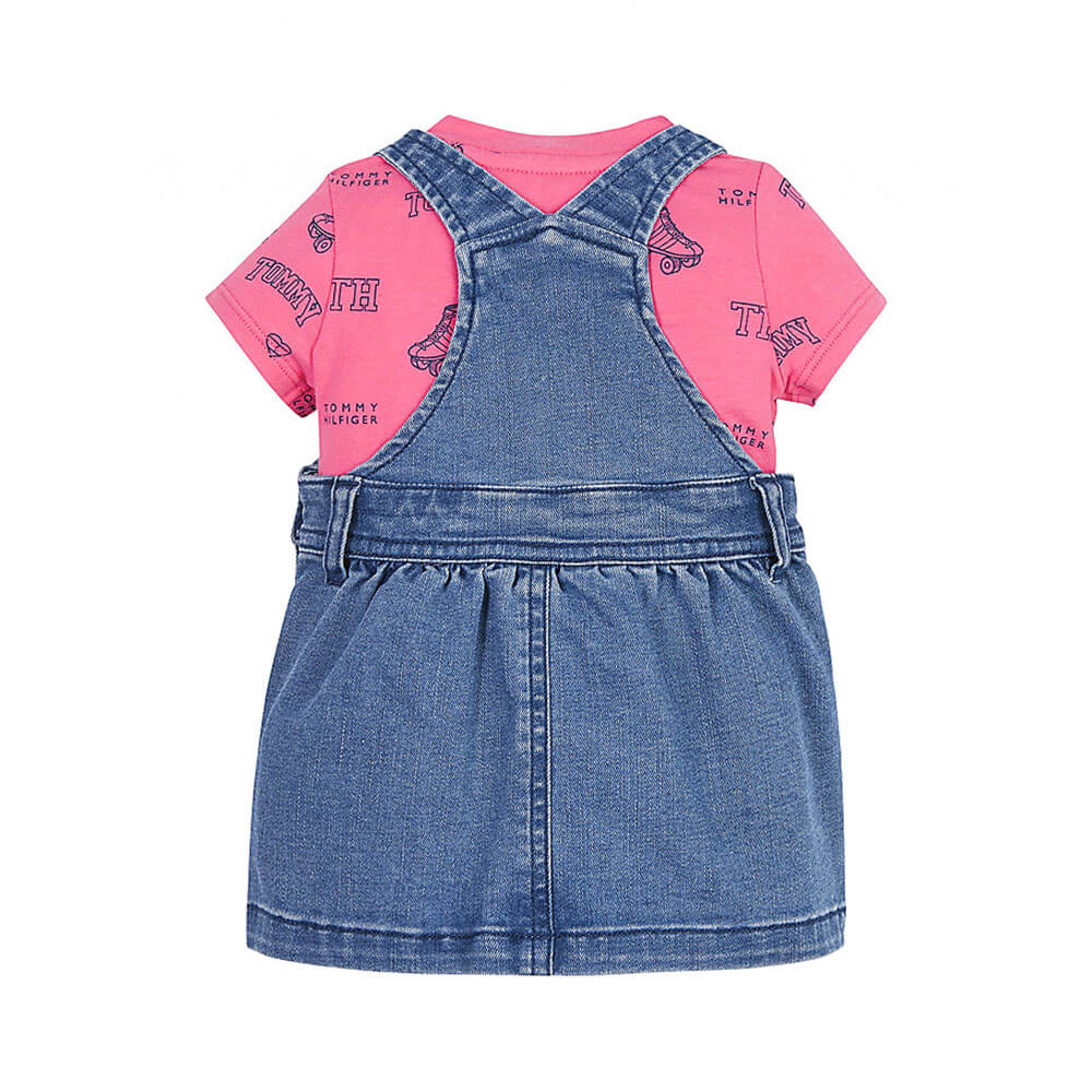 שמלת סט טומי הילפיגר Baby Dungaree Dress Set תינוקות
