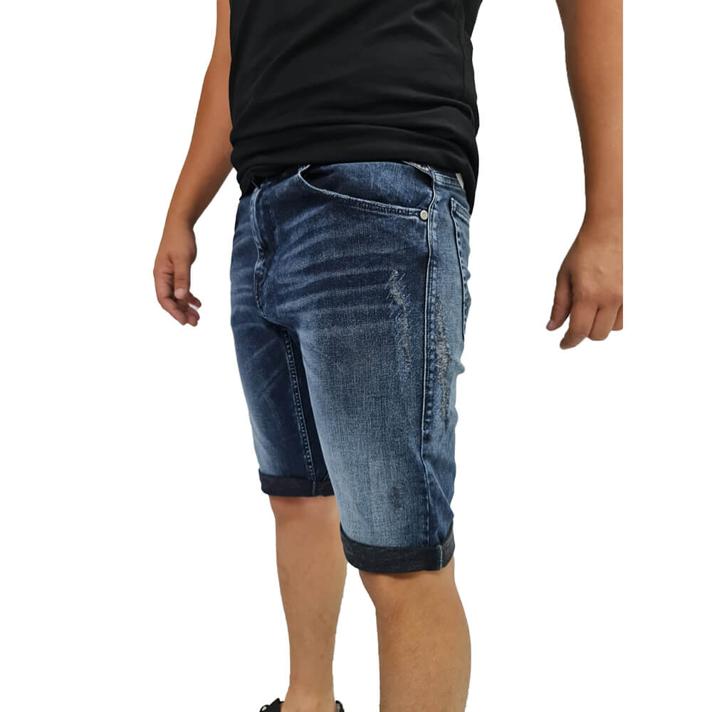 ג'ינס ריפליי קצר עם שפשופים גברים