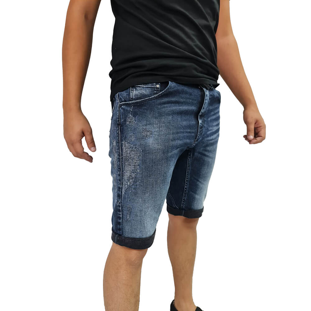 ג'ינס ריפליי קצר עם שפשופים גברים