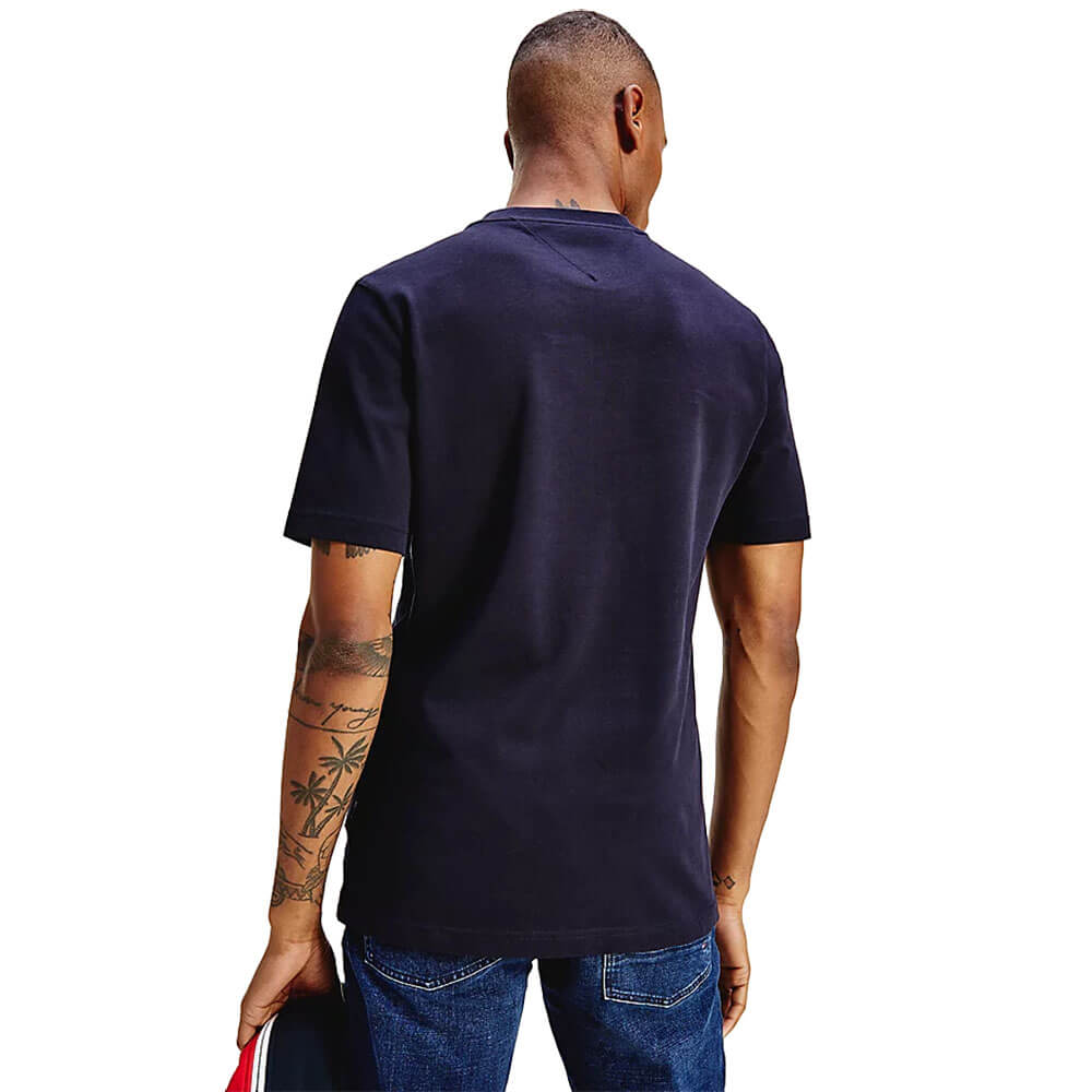 חולצת טישרט טומי הילפיגר קצרה Signature Logo Embroidery T-Shirt גברים