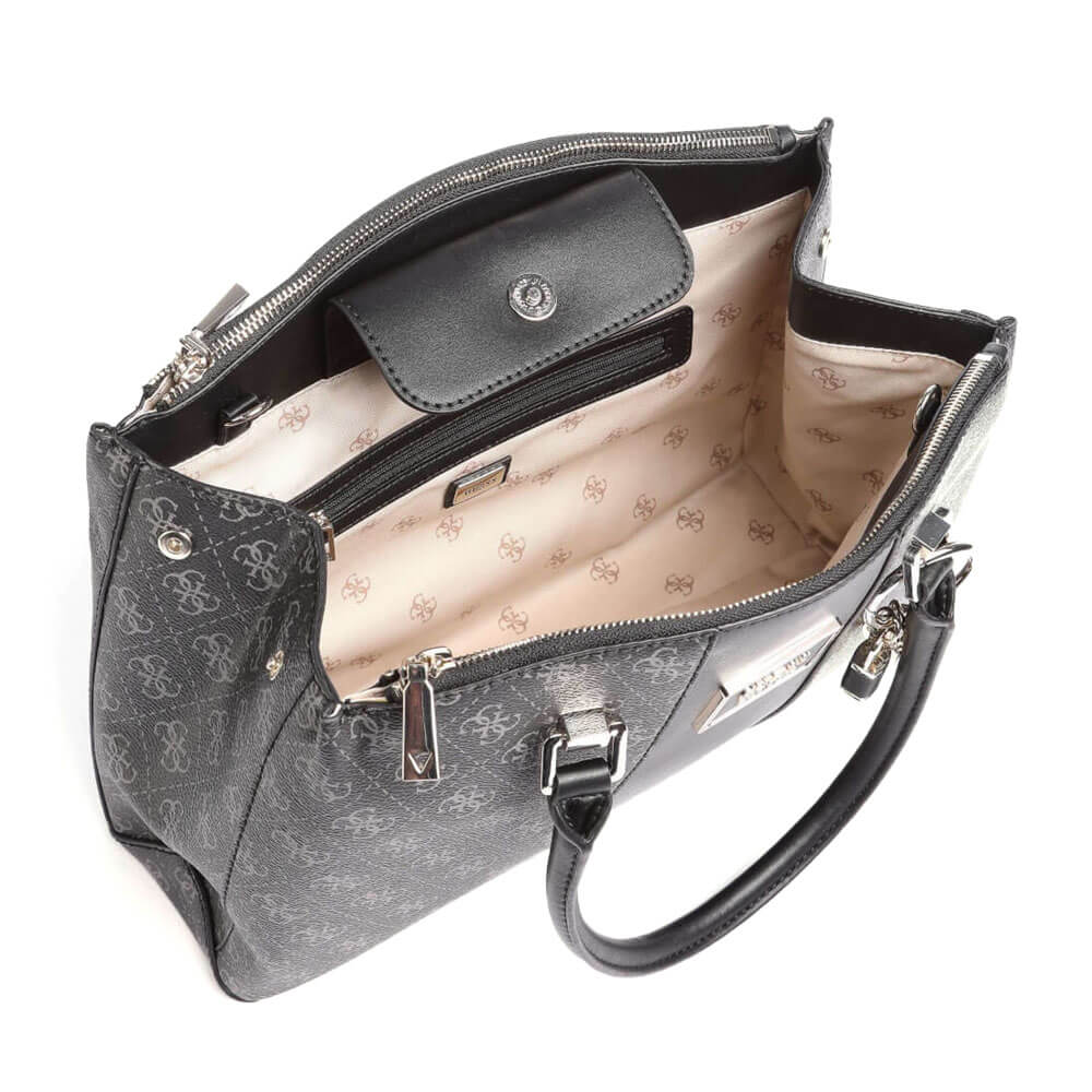 תיק נשיאה GUESS נשים Tyren Status Logo-Print Satchel