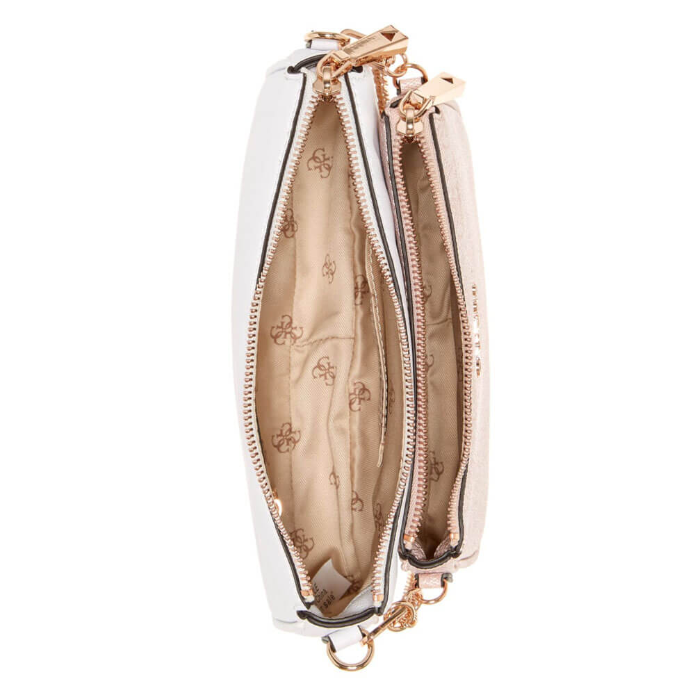 תיק צד GUESS נשים Mika Double Pouch Crossbody
