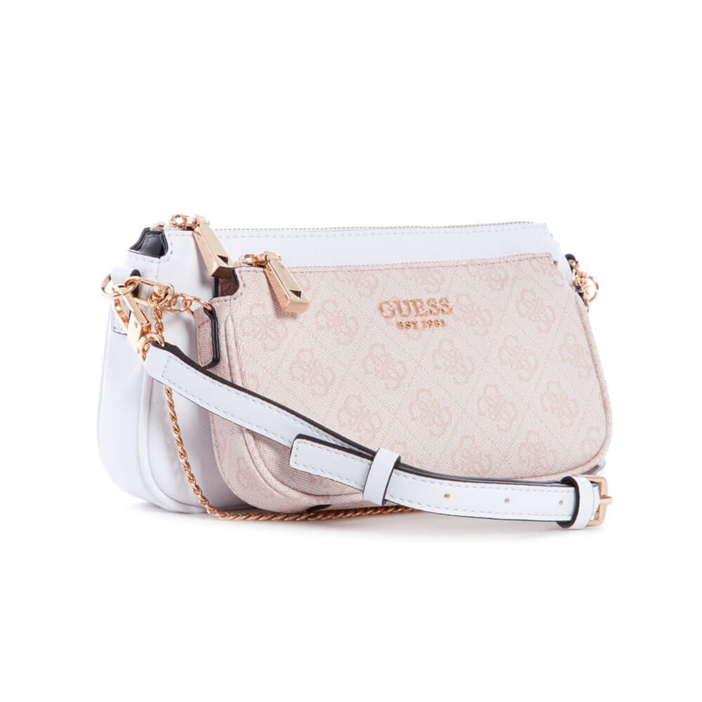 תיק צד GUESS נשים Mika Double Pouch Crossbody